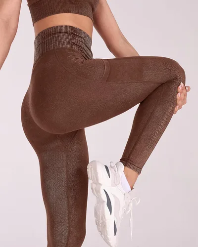Vista 4 de ODODOS Leggings sin costuras para mujer, cintura alta, acanalados, para entrenamiento, gimnasio, correr, yoga