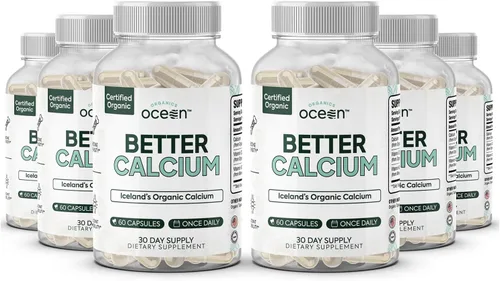 Vista 8 de Organics Ocean Better - Algas rojas de calcio derivadas con D3 y K2, 60 cápsulas