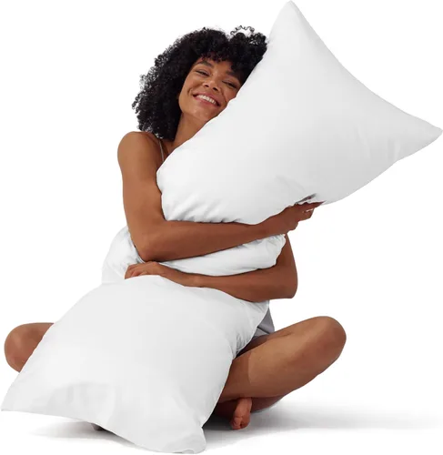 Vista 50 de Bedsure Paquete de 2 fundas de almohada de satén similares a las fundas de almohada de seda tamaño estándar, funda de almohada para mujeres que