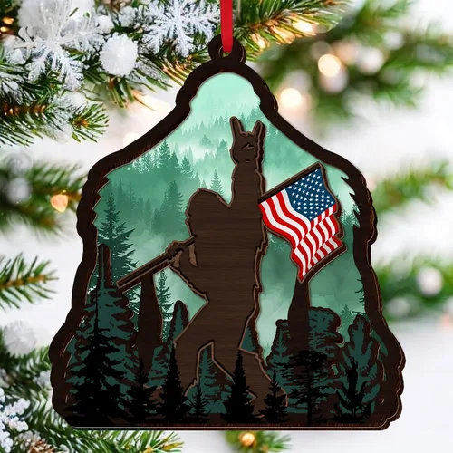 Vista 18 de FLAGWIX Regalos de águila calva de Navidad para hombres y mujeres - Adornos acrílicos planos 2D (no 3D) 2025 para decoraciones - Adorno de águila