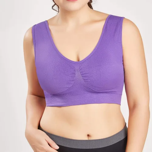 Vista 3 de Sujetadores deportivos de alto impacto para mujer, de alto soporte, espalda cruzada, para entrenamiento, brasier de yoga de línea larga, brasier