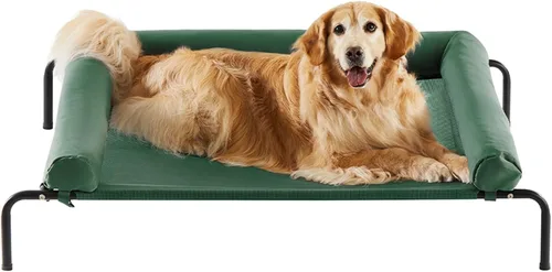 Vista 9 de RRPETHOME Cama Grande Elevada de Refrigeración para Perros, Cuna Elevada para Perros Grandes, Cama Elevada para Mascotas al Aire Libre, Cama