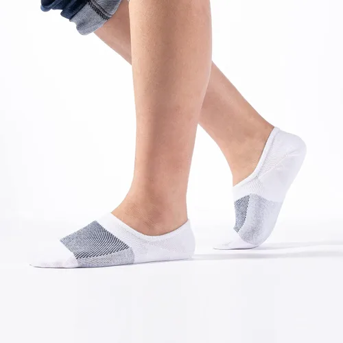Vista 2 de IDEGG - Calcetines deportivos de algodón de corte bajo con agarre antideslizante para hombres