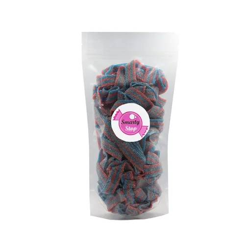 Vista 4 de Smarty Stop - Cintas de gomita de caramelo agrio de todos los sabores (mora azul, 1 libra (Blazpberry))