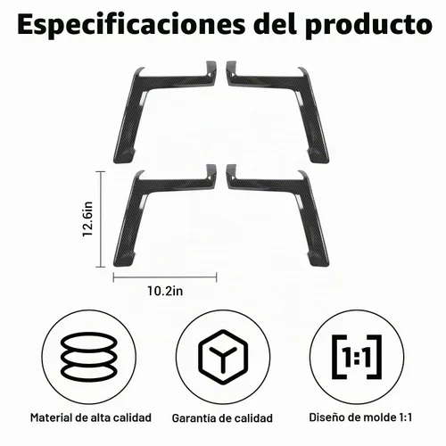 Vista 4 de Voodonala Panel de interruptores de ventana para Toyota 4Runner 2010-2024, cubierta de panel de manija lateral compatible con Toyota 4Runner SUV