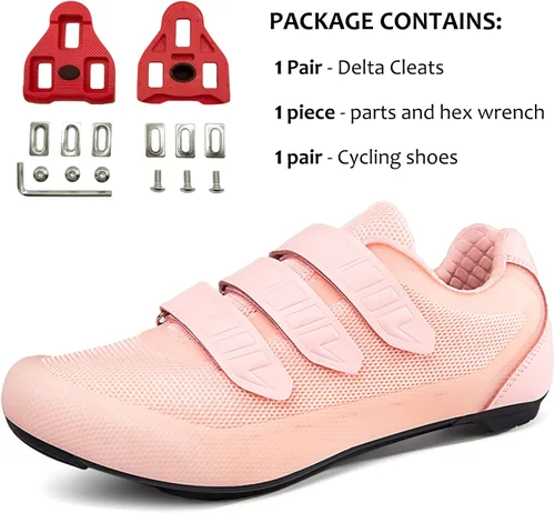 Vista 3 de Mens Womens Indoor Cycling Shoes Compatible with Peloton Bike Shoes Cycling Shoes with Delta Cleats Clip Outdoor Pedal SPD Road Bike Shoes