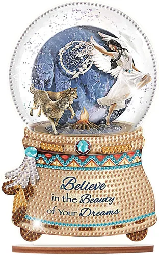 Vista 14 de Kits de adornos de escritorio de pintura de diamante para adultos, ángel mamá, sosteniendo bebé, arte de diamante por números, decoraciones