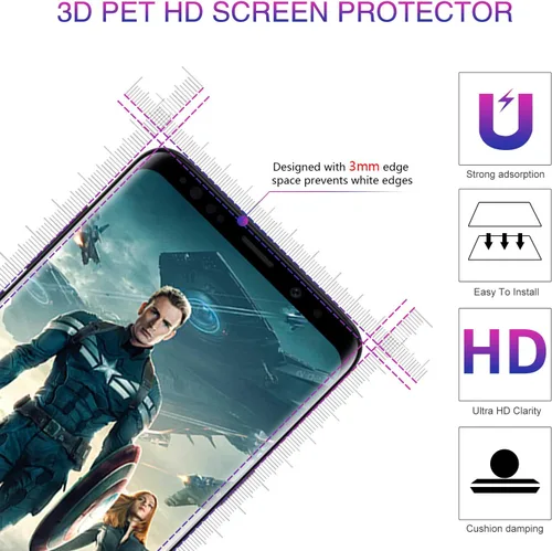 Vista 7 de LeYi Funda para Samsung Galaxy S9 Plus, Galaxy S9+ Plus con [paquete de 2] protector de pantalla curvado 3D, [grado militar] soporte de anillo