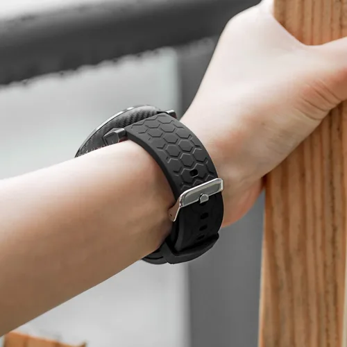 Vista 6 de FitTurn Compatible con Michael Kors Access Bradshaw - Correa de repuesto para reloj inteligente de 0.866 in de silicona de liberación rápida