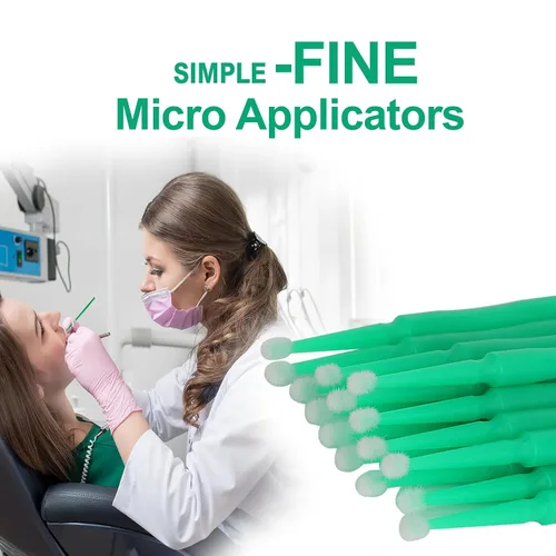 Vista 4 de 400 Unids Micro Aplicadores Dentales Cepillos Microbrush Aplicadores Microbrush Desechables Microswabs Para Extensiones De Pestañas - Azul
