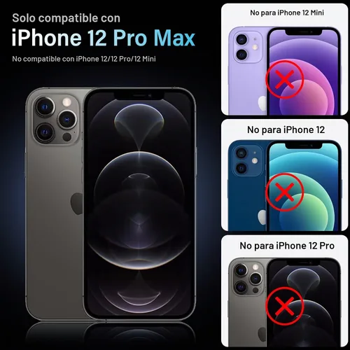 Vista 7 de Uyiton Protector de lente de cámara para iPhone 12 Pro Max, [protección contra caídas] [fuerte adsorción] cubierta de cámara de vidrio templado 9H