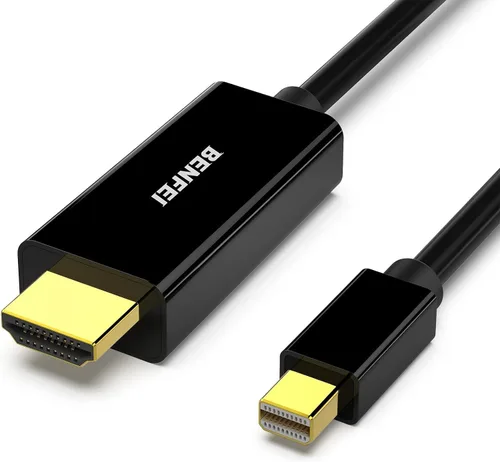 Vista 9 de BENFEI Cable Mini DisplayPort a HDMI, 0.9 metros Mini DP a cable HDMI (compatible con Thunderbolt) con MacBook Air/Pro, Surface Pro/Dock, monitor