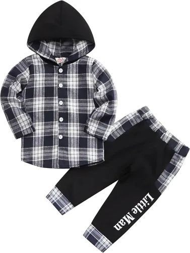 Vista 36 de Conjunto de ropa para bebés y niños pequeños, camisa con capucha y pantalones deportivos para otoño e invierno