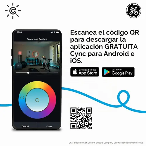 Vista 6 de GE CYNC - Interruptor inteligente de luz, estilo paleta, requiere cable neutro, interruptor de 4 cables con Bluetooth y Wi-Fi de 2,4 GHz, compatible