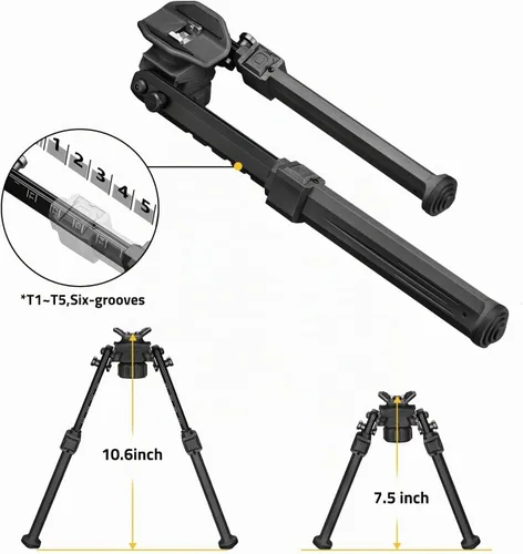 Vista 3 de CVLIFE Sling Stud Bipod Sling Montaje Bípode Montaje Montaje Giratorio Negro