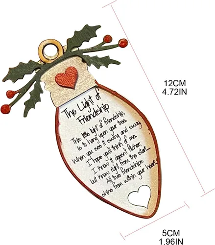 Vista 4 de Adornos de Navidad de la amistad para decoración del árbol de Navidad, regalo para amigos, mejores amigas y mejores amigas, diseño único