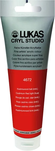 Vista 137 de Lukas CRYL Studio Artist - Pintura acrílica para artistas, Alizarín Carmesí, tubo de 125 ml - Pinturas acrílicas de alto pigmento para pintura