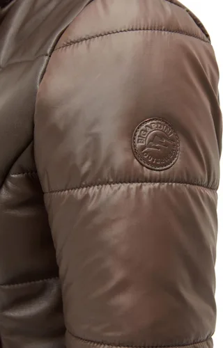 Vista 6 de Abrigo acolchado con capucha de oveja para mujer, gabardina ligera de piel de cordero real