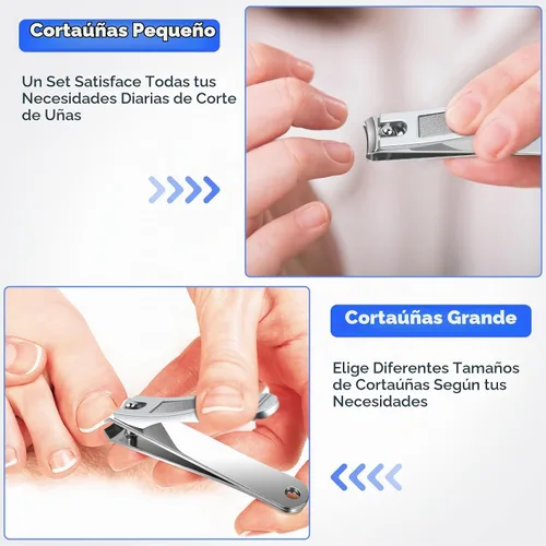 Vista 5 de DRMODE Cortaúñas de dedo para adultos, paquete de 2 cortaúñas para hombres Paquete de 2 - plata