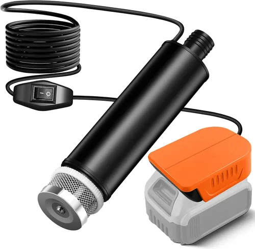 Vista 9 de Bomba de agua sumergible inalámbrica para batería Makita de 18 V, bomba de agua de transferencia portátil de 635 GPH para camping, tina, jardín, RV