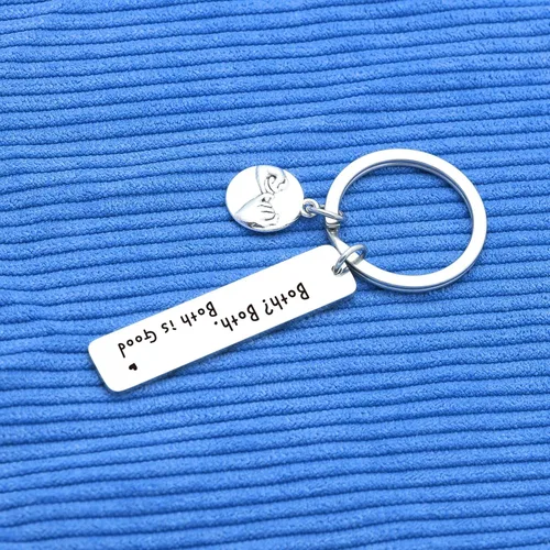 Vista 4 de Nothers Vnisy - Llavero de orgullo bisexual regalo de orgullo bisexual regalo de bisexualidad llavero de bisexualidad joyería de bisexualidad regalo