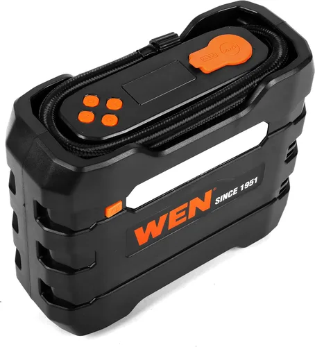 Vista 5 de WEN Compresor de aire portátil para inflador de neumáticos, 12 V, 90 PSI con estuche de transporte (AA2225)