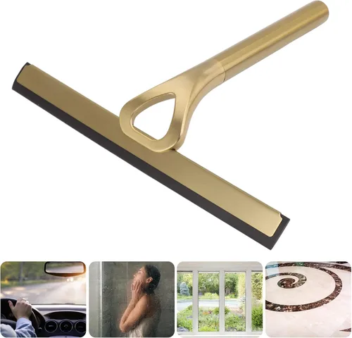 Vista 2 de Escobilla de baño de acero inoxidable con mango de baño para cristalería para el hogar, cepillo de vidrio para limpieza de ventanas, herramientas