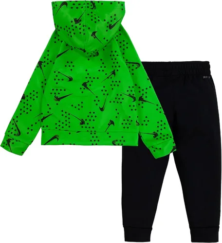 Vista 2 de Nike Conjunto de 2 piezas con capucha y pantalones de Therma Alllover para niños pequeños