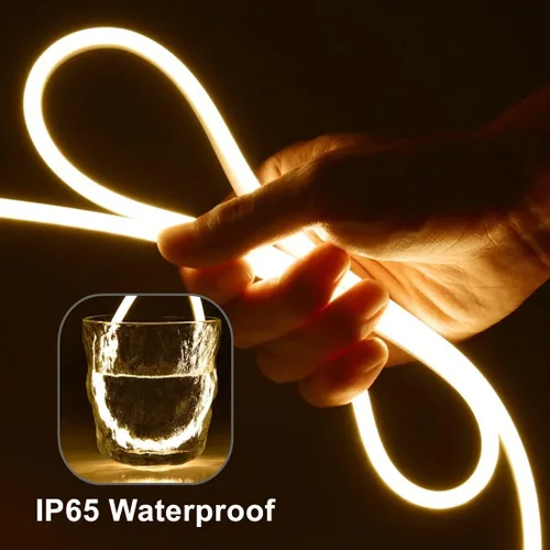 Vista 2 de M.best Tira de luces LED USB de 6.56 pies, impermeable, flexible, luces de cinta de neón con interruptor para dormitorio interior y exterior