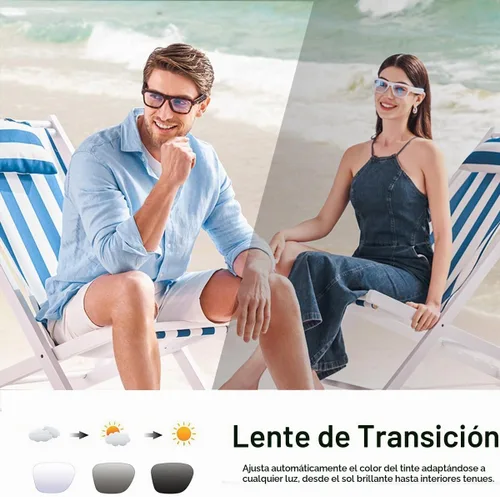 Vista 8 de OhO - Gafas inteligentes de oreja abierta, 128 GB UV400 Z87.1 gafas de sol