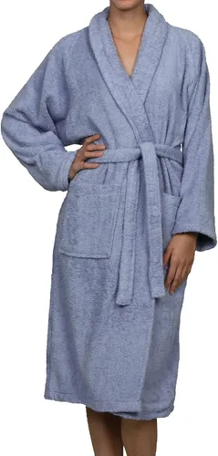 Vista 2 de SUPERIOR Bata de rizo unisex de algodón, batas suaves y absorbentes para hombres y mujeres, accesorios de baño