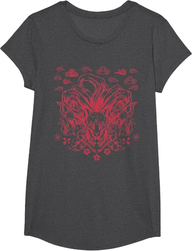 Vista 36 de Camiseta de anime japonés Nine Tails Fox Kitsune, Negro
