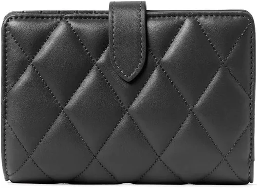 Vista 4 de Kate Spade - Cartera para mujer Carey en piel acolchada suave, Negro -, Compacto Bi-fold
