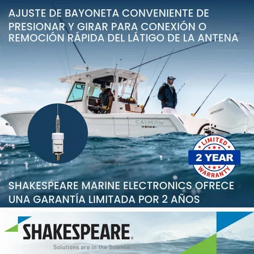 Vista 4 de Shakespeare 5242-A Antena de acero inoxidable de 36" con desconexión rápida