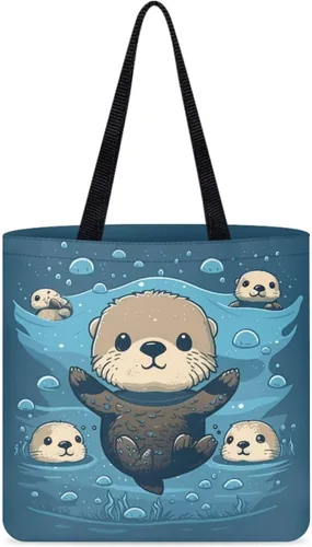 Vista 32 de Bolsa de tela para mujeres y niñas, bolsas de comestibles reutilizables