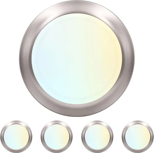 Vista 18 de LUXRITE Lámparas de disco LED de 6 pulgadas, lámpara de techo de montaje empotrado regulable, 5CCT seleccionables 2700K 3000K 3500K 4000K 5000K