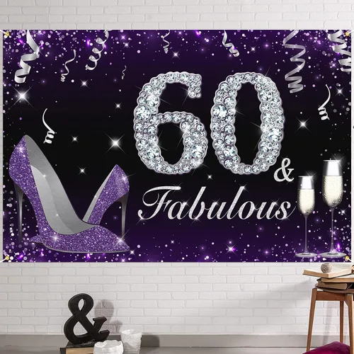 Vista 23 de HAMIGAR Fabuloso telón de fondo de cumpleaños tacones altos morados