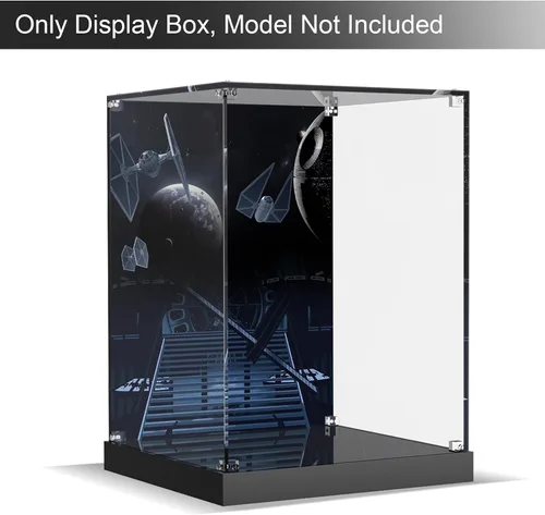 Vista 9 de Vitrina de acrílico para Lego 75304 Star Wars Darth Vader casco de cabeza negra modelo de bloque de construcción (solo caja, sin modelo), caja