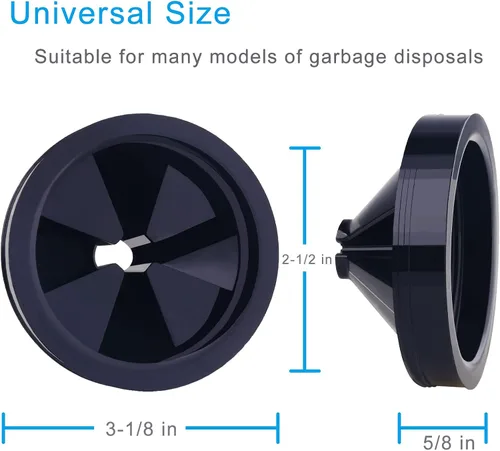 Vista 7 de 3 unidades de protectores contra salpicaduras para eliminación de basura, accesorios de eliminación de desechos de alimentos de 3 1/8 pulgadas