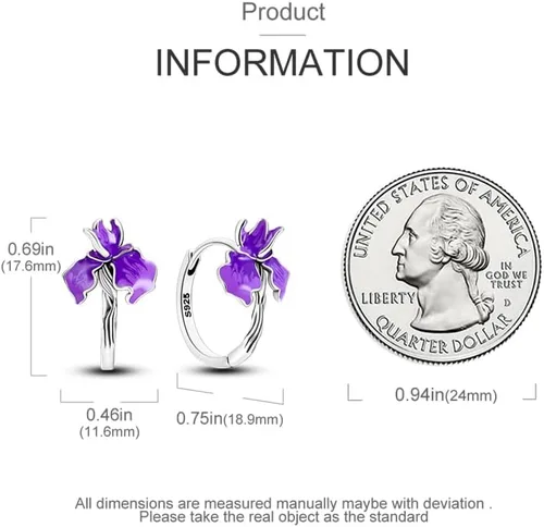 Vista 4 de Aretes de plata de ley 925 para mujer, aretes de aro hipoalergénicos en forma de U en forma de corazón