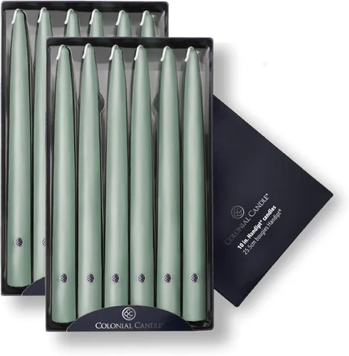 Vista 10 de Colonial Candle Handipt Collection - Vela cónica sin perfume, color blanco, 6 pulgadas, paquete de 12, hasta 4 horas de combustión