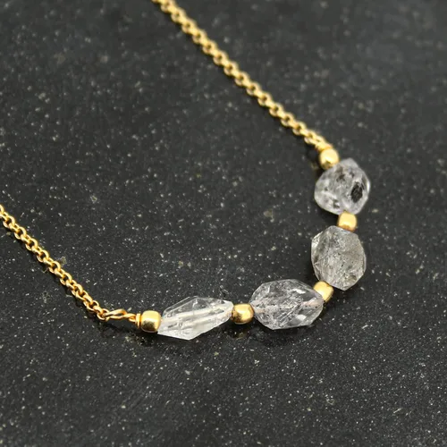 Vista 27 de Gempires Natural Raw Bar Crystals Pendant Necklace Handmade Jewelry 22 inch Adjustable Chain
