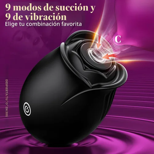 Vista 2 de Juguete Sexual Rosa para Adultos – Vibrador Rosa APP para Mujeres, Juguetes Sexuales con 9 Modos de Succión y Vibración, Vibrador de Punto G