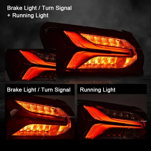 Vista 2 de G-PLUS Lámpara de luz trasera LED compatible con Chevy Malibu 2019 2020 2021 2022 Lámparas traseras para conductor, lente roja transparente