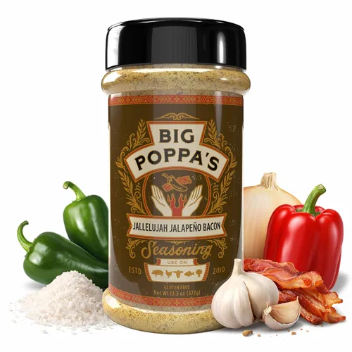 Vista 9 de Big Poppa's Double Secret Condimento para Bistec – Sazonador para Bistec Galardonado con Sal Marina Fina, Ajo en Polvo y Sal de Limón – Mezcla
