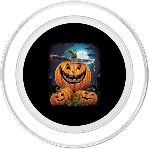 Vista 2 de GIS Analyst Funny Halloween Fun Pun Spooky PopSockets MagSafe PopGrip for iPhone