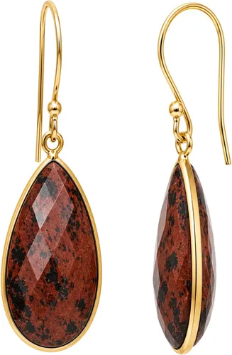 Vista 11 de Gempires - Aretes largos de gota con piedras preciosas facetadas para mujer