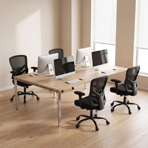 Vista 2 de YFO Silla ergonómica de oficina, silla de escritorio de malla para Negro