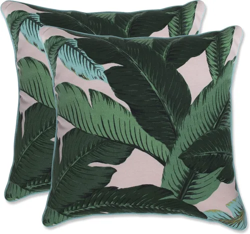 Vista 31 de Pillow Perfect Almohadas lumbares Delray azul marino para exteriores/interiores, 11.5 x 18.5 pulgadas, paquete de 2