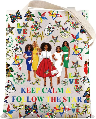 Vista 9 de LEVLO Bolsa de cosméticos de hermandad de hermandad de mujeres regalo para hermana Keep Calm And Follow The Star Sisterhood Merch, Sigue a la Sigue